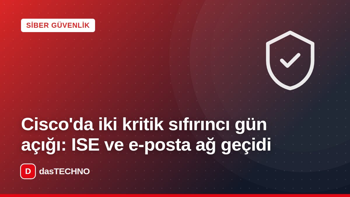 Kapak görseli: Cisco'da iki kritik sıfırıncı gün açığı: ISE ve e-posta ağ geçidi