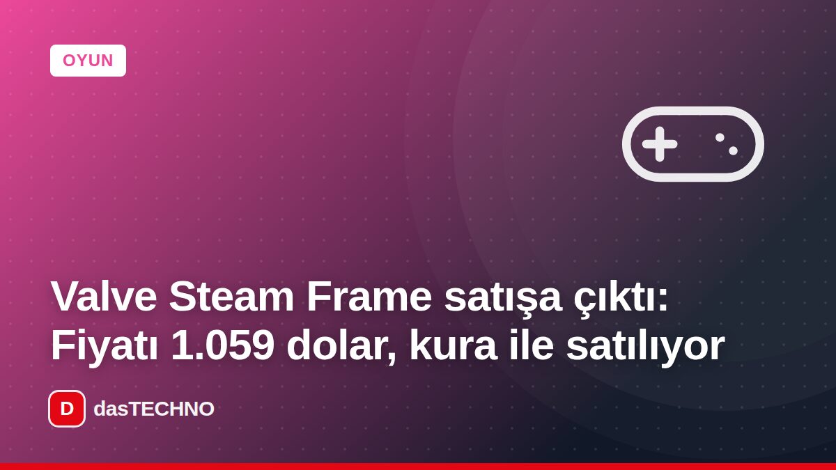 Kapak görseli: Valve Steam Frame satışa çıktı: Fiyatı 1.059 dolar, kura ile satılıyor